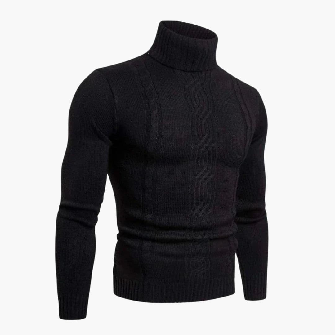 Pull Herre Rullekrave Strikket Flettet