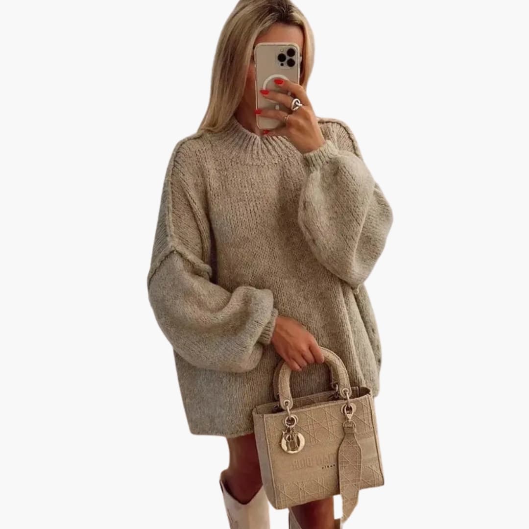 Oversize jesienny sweter dla kobiet