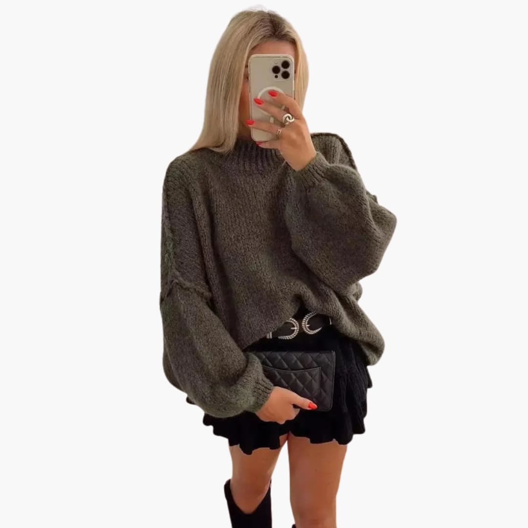 Oversize jesienny sweter dla kobiet