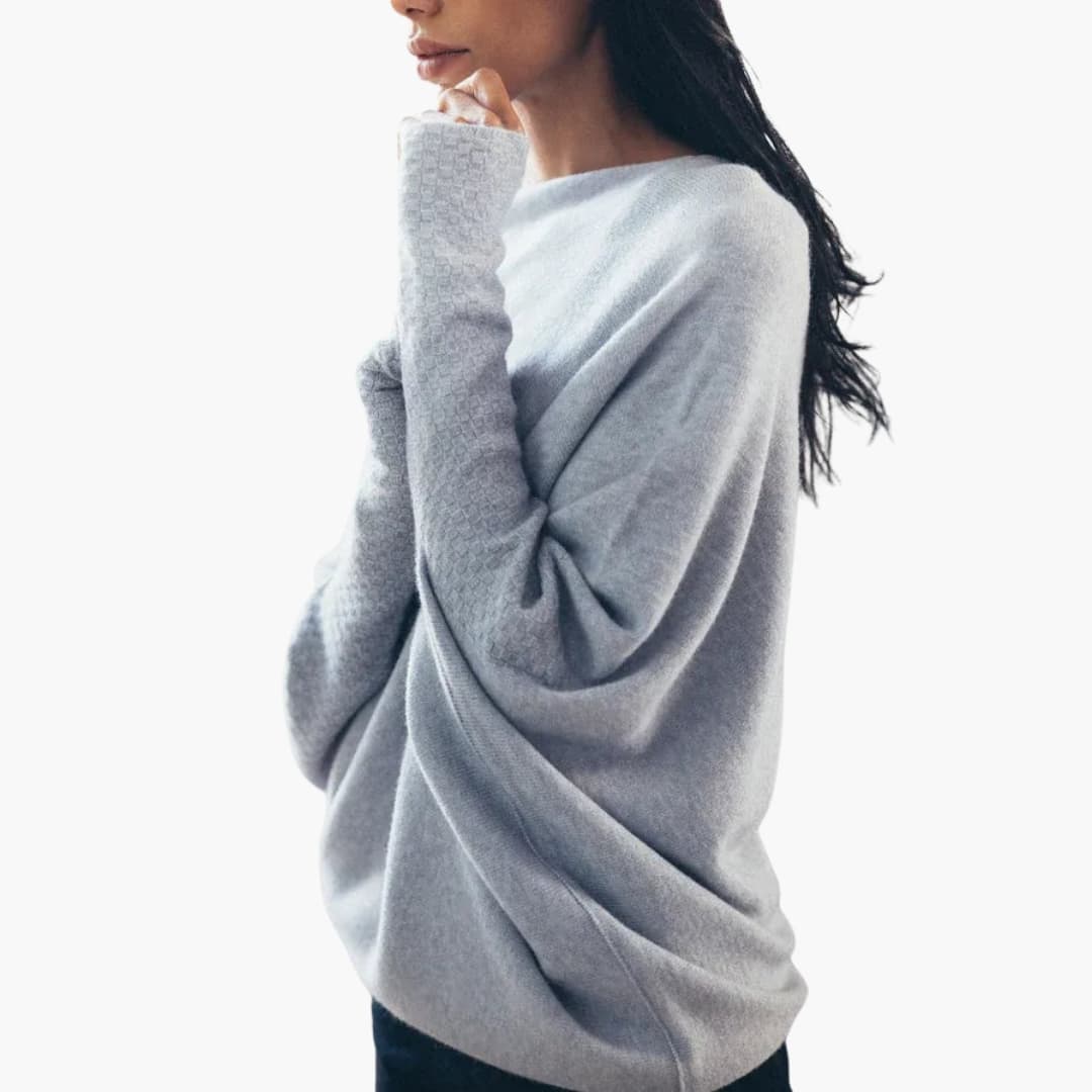 Maglione donna con scollo convertibile