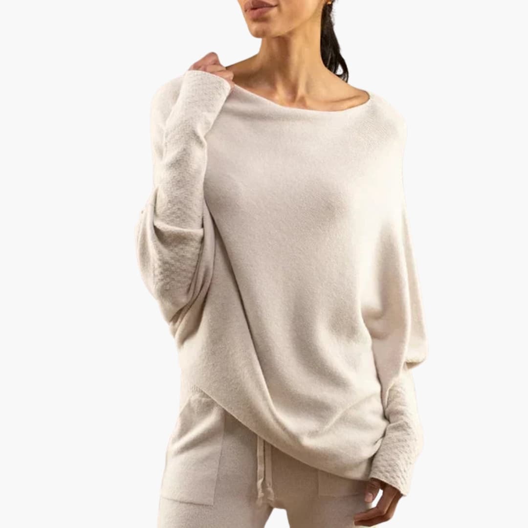 Maglione donna con scollo convertibile