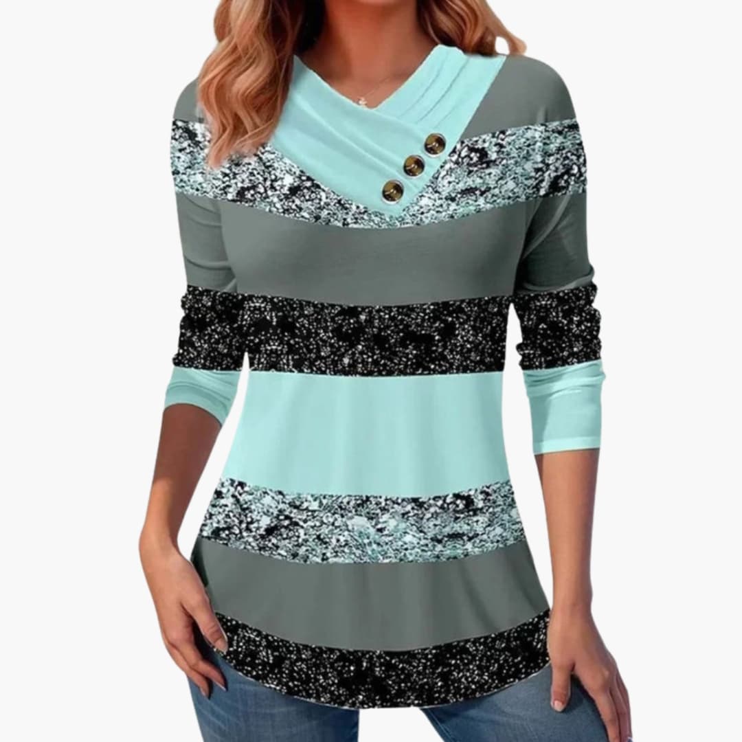 Pull feminino com decote em V em malha fina com caimento elegante