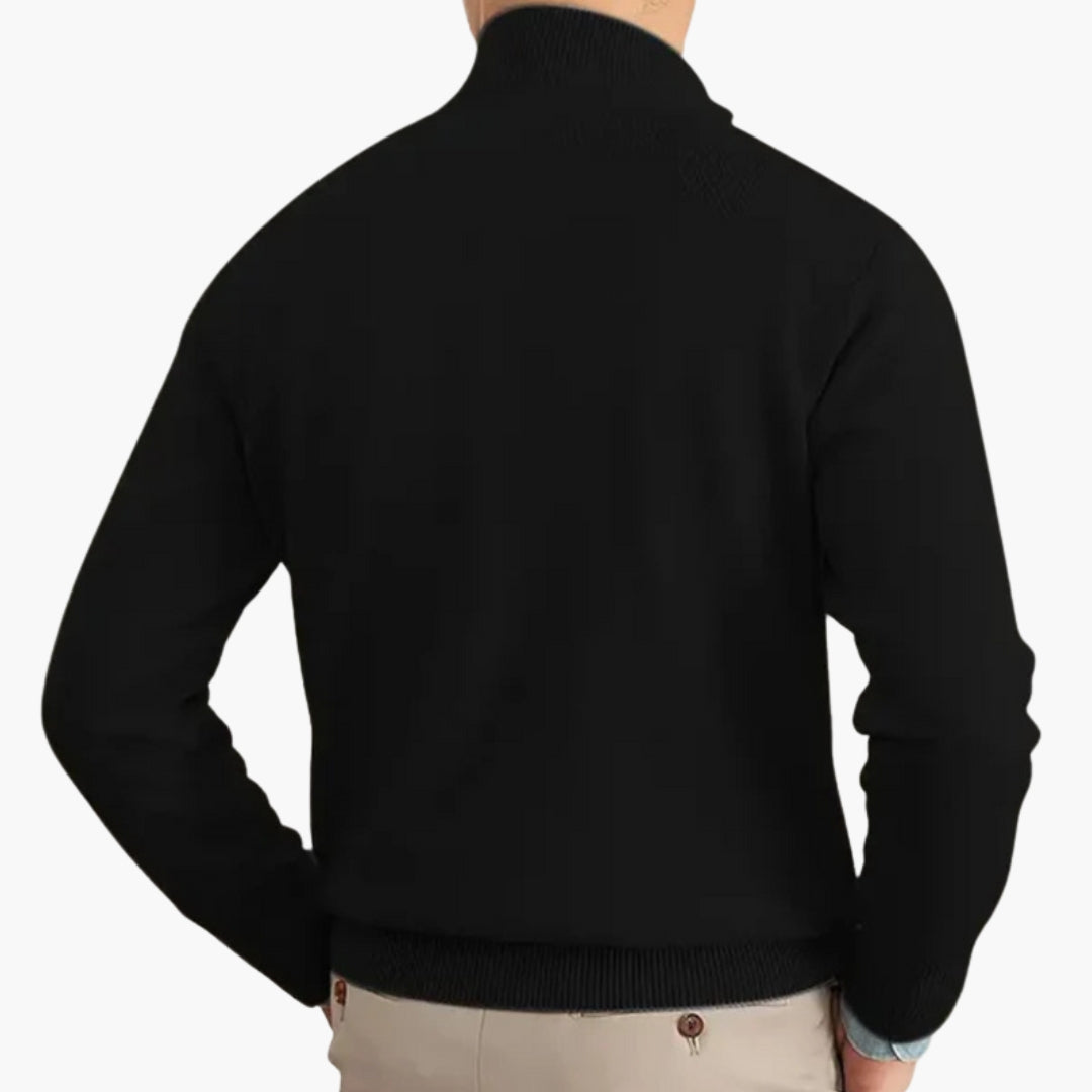 Pull homme en maille avec col montant