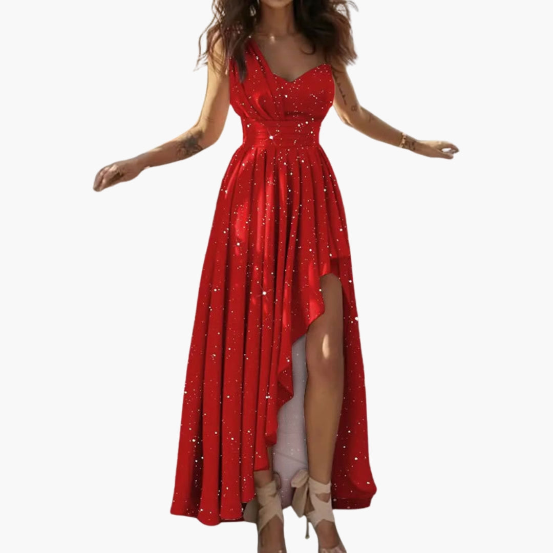 Vestido de Coquetel Feminino Cintura Alta com Saia Plissada