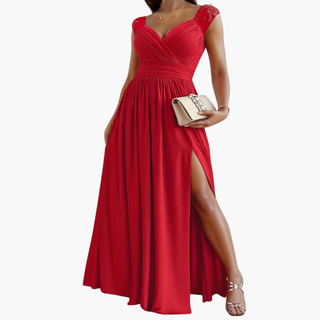 Abito elegante da donna con scollo asimmetrico