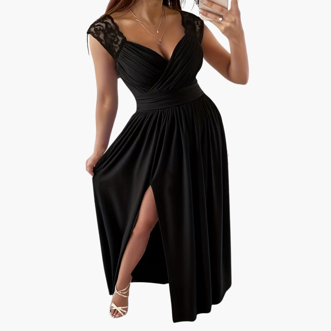 Abito elegante da donna con scollo asimmetrico