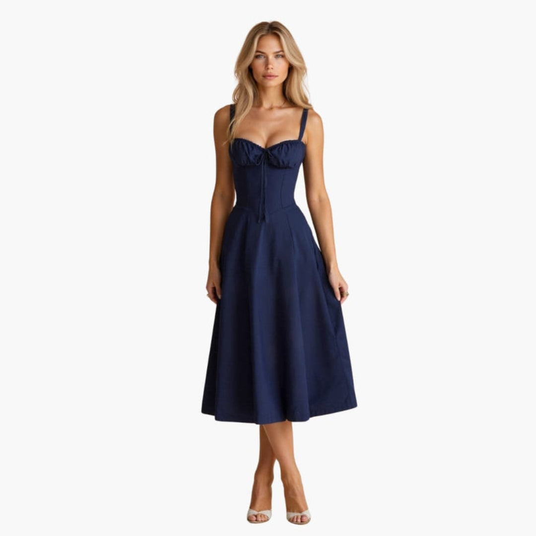 Women's Formal Dress with Pleated Skirt