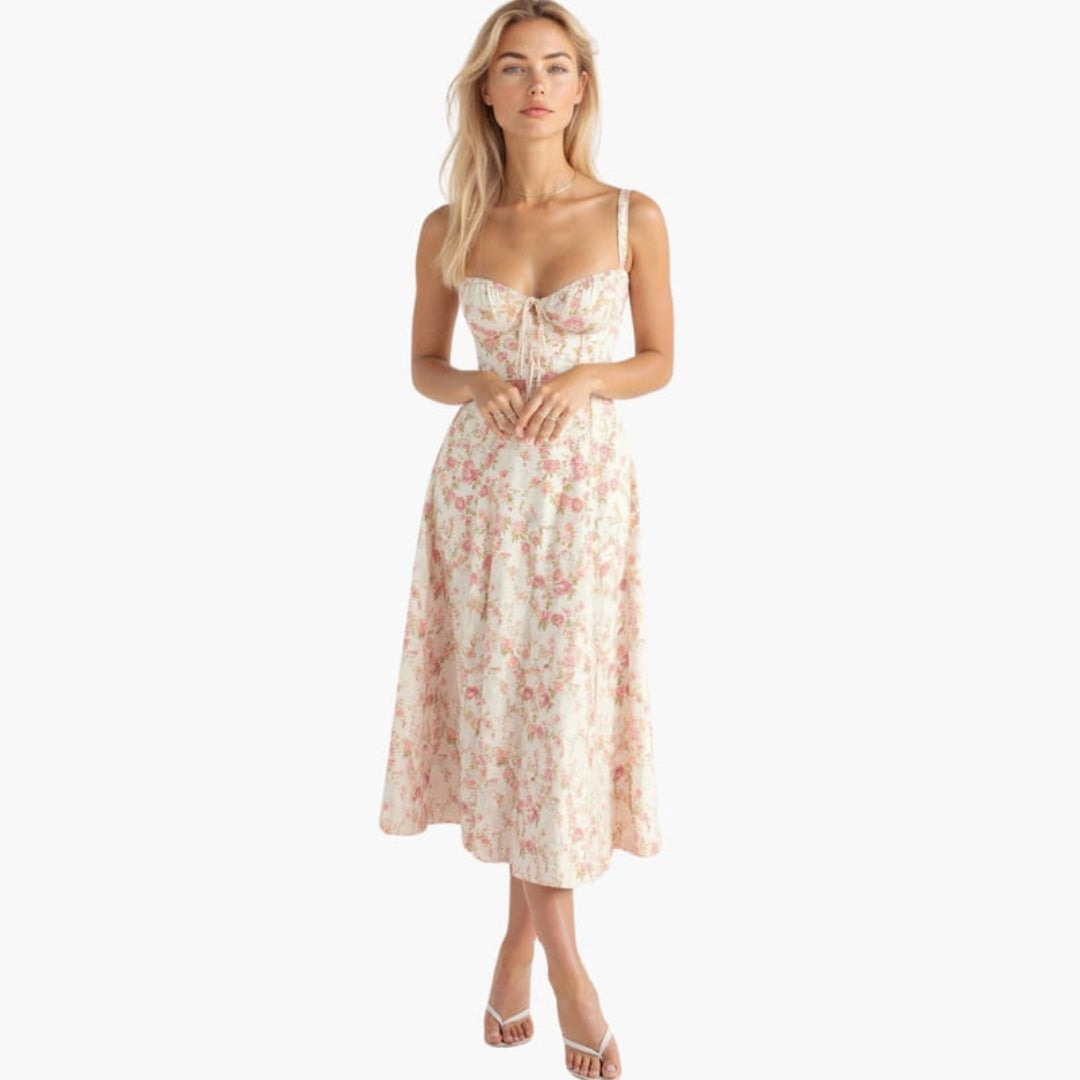 Women's Formal Dress with Pleated Skirt