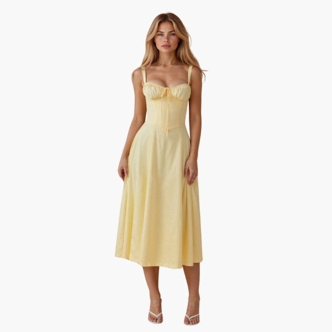 Women's Formal Dress with Pleated Skirt