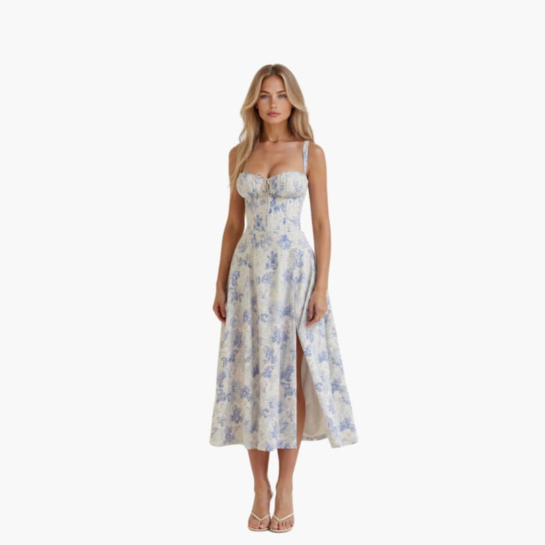 Women's Formal Dress with Pleated Skirt