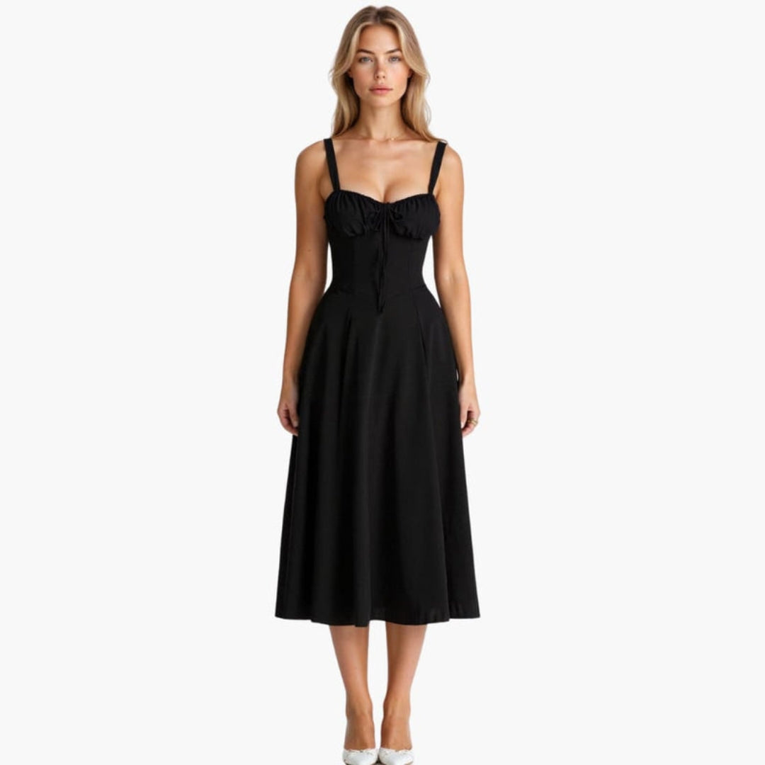 Women's Formal Dress with Pleated Skirt