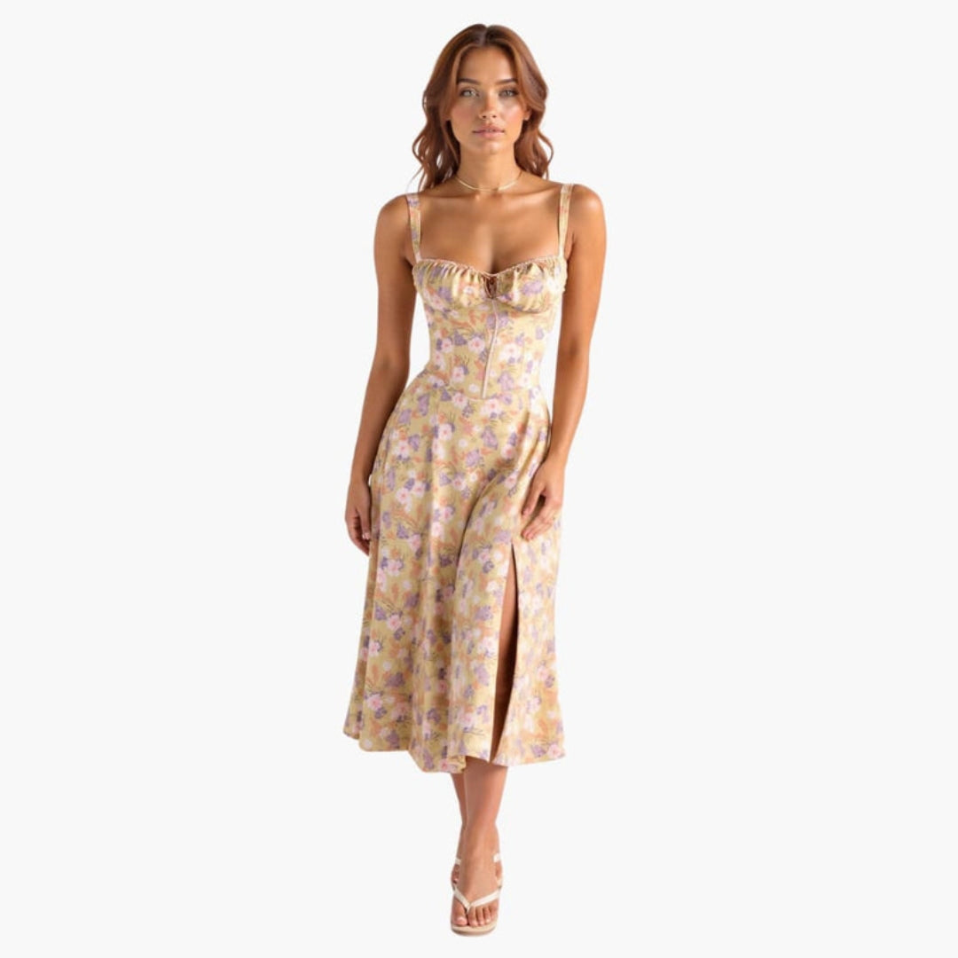 Women's Formal Dress with Pleated Skirt