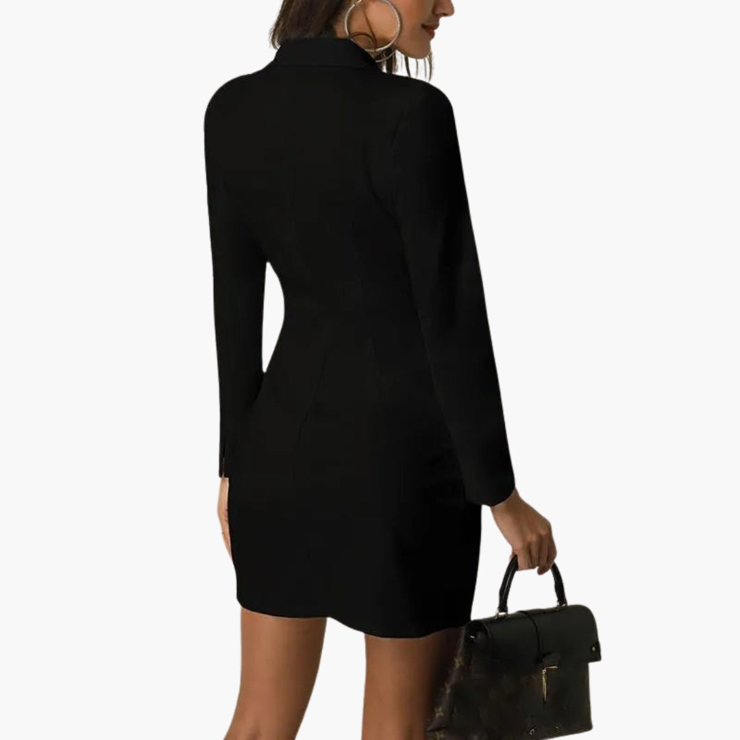 Robe blazer courte femme avec col à revers