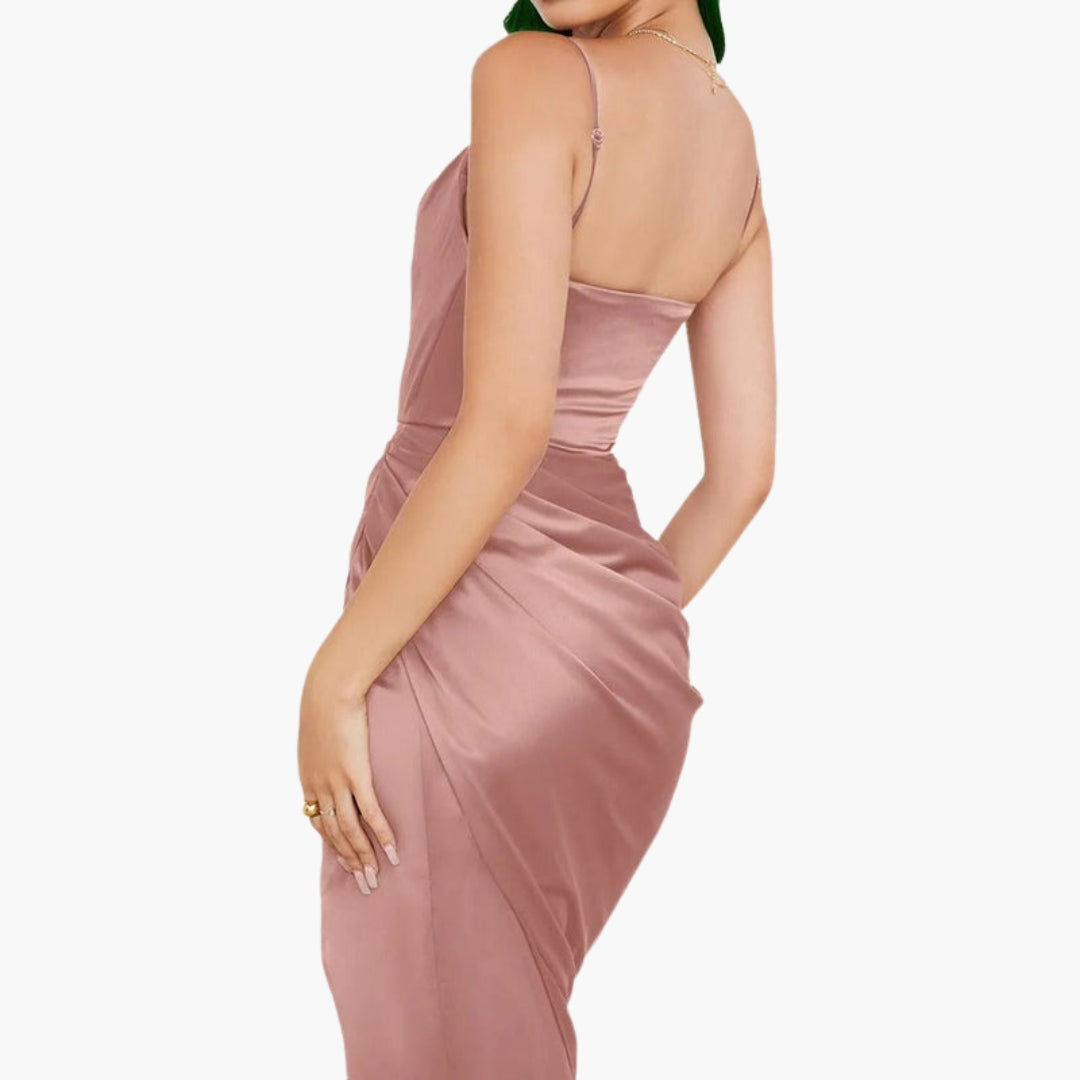 Robe femme à volants avec fines bretelles