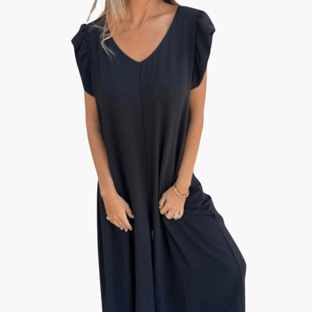 Robe longue pour femme avec surface imprimée