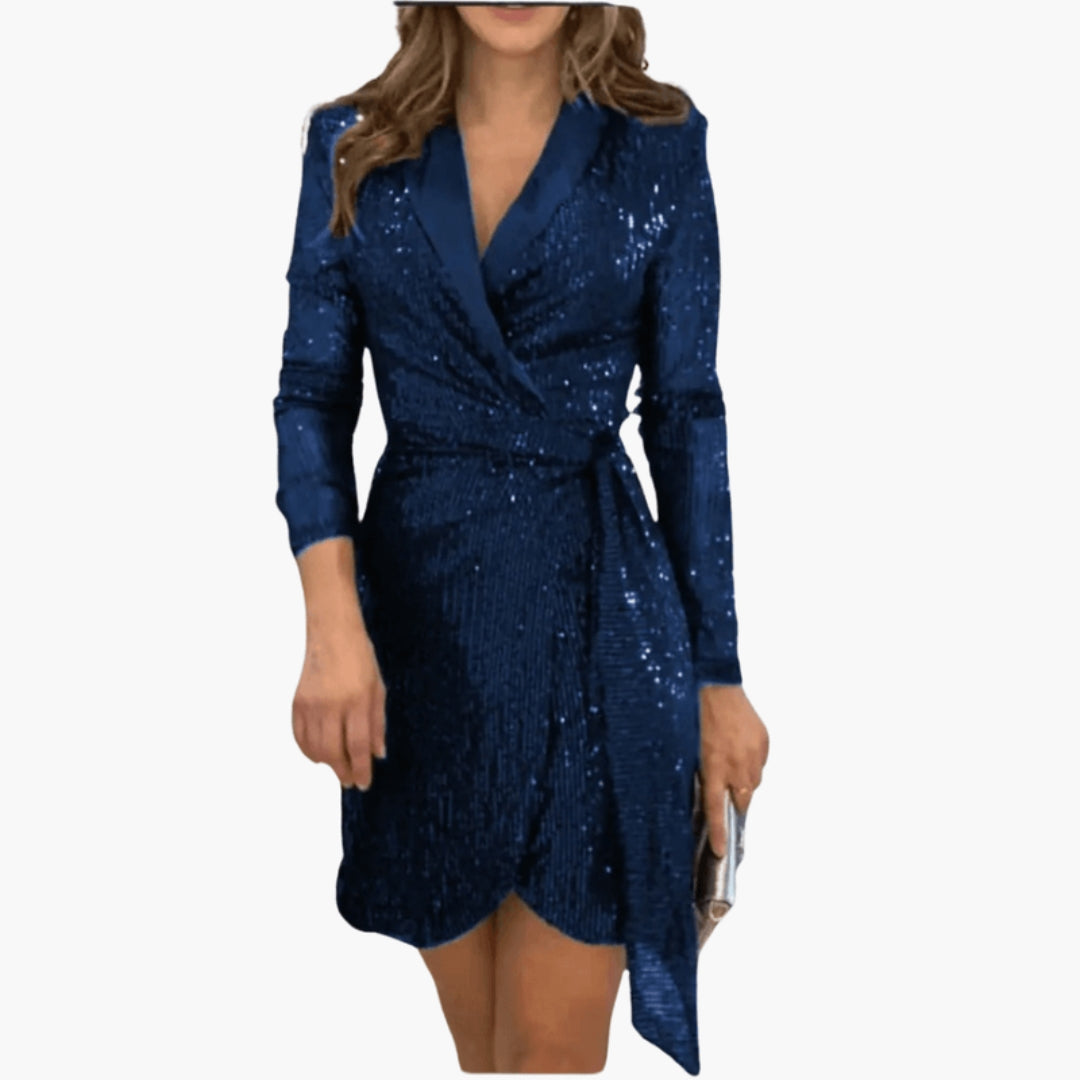 Abito da donna con superficie di paillettes