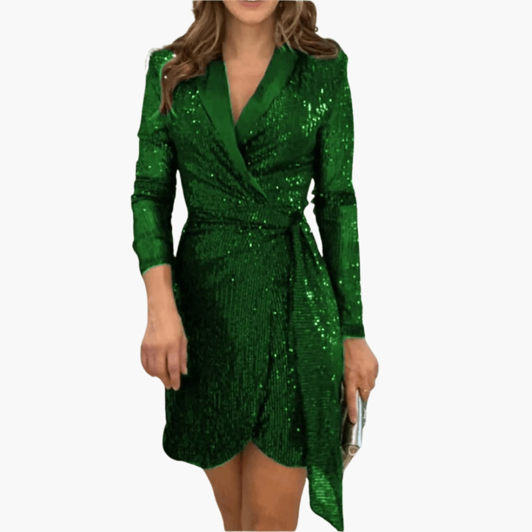 Abito da donna con superficie di paillettes