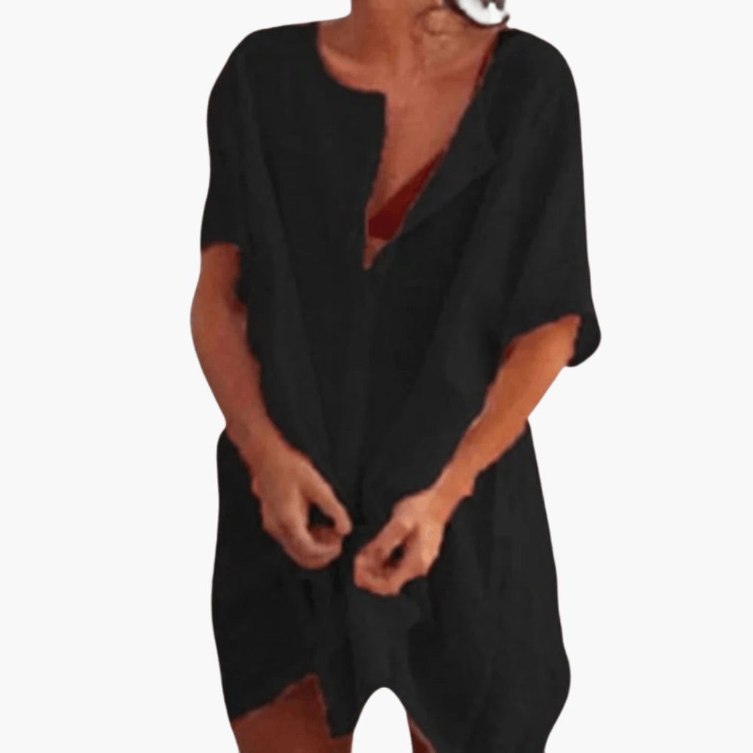 Robe tunique pour femme avec encolure en V