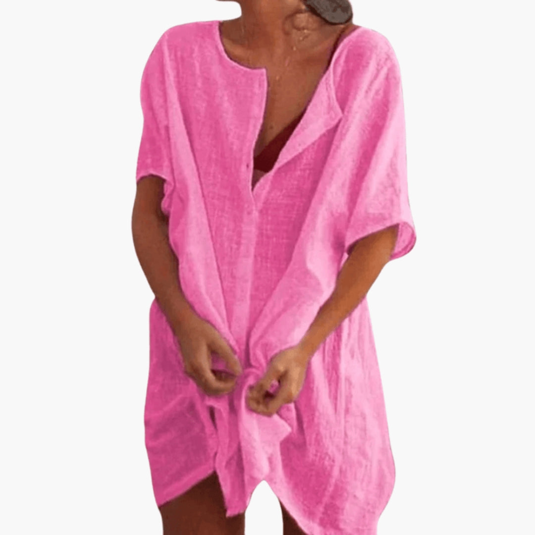Robe tunique pour femme avec encolure en V