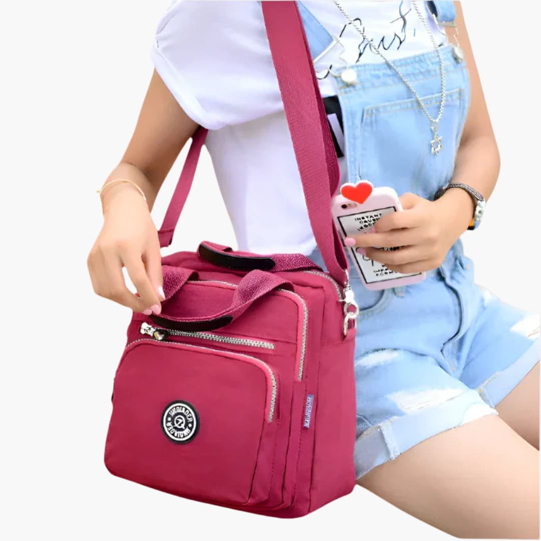 Borsa a tracolla per donne con tracolla regolabile e multiple tasche