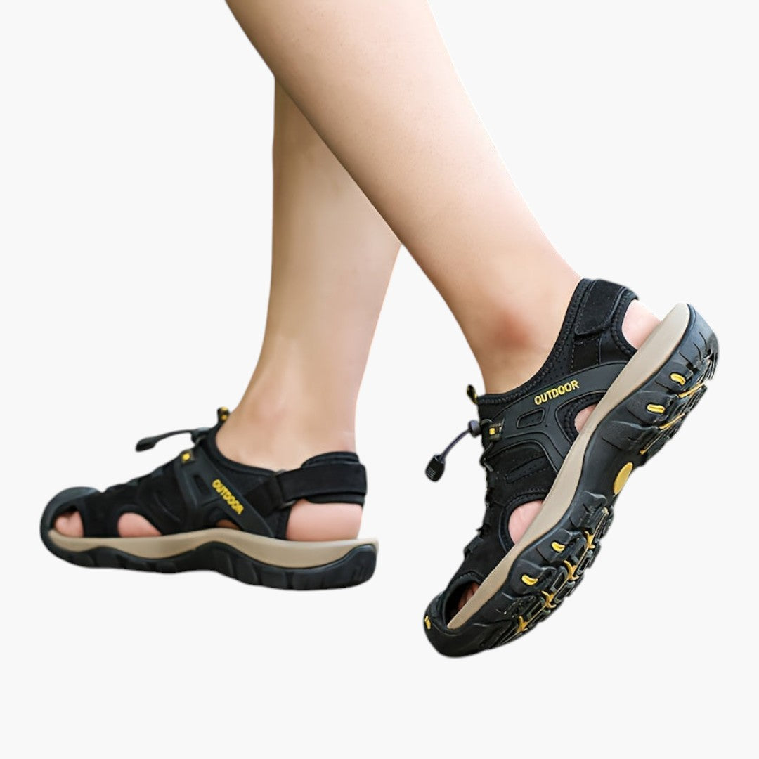 Sandales Confortables Homme a Bout Fermé et Semelles en Caoutchouc