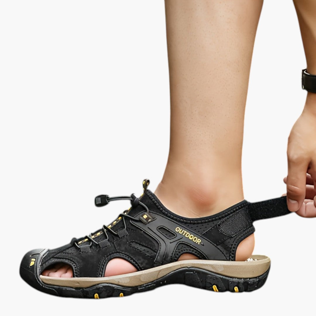 Sandales Confortables Homme a Bout Fermé et Semelles en Caoutchouc