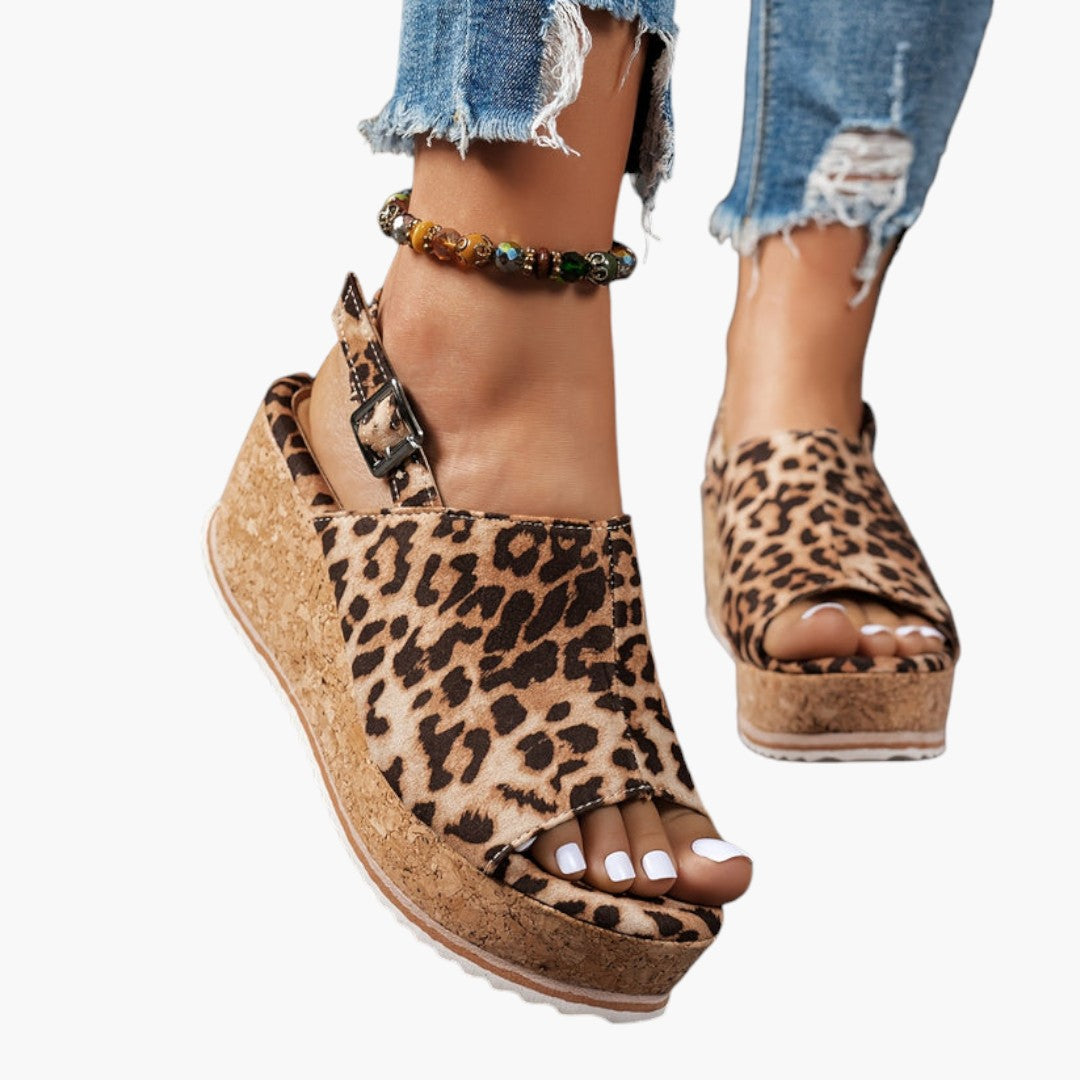 Sandales Femme Plateforme avec Boucle Ajustable et Semelle EVA