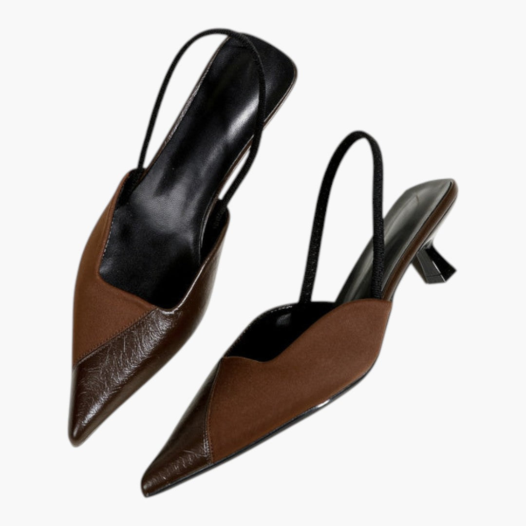 Sandales Femme avec Talon Moyen et Fermeture Sans Lacets