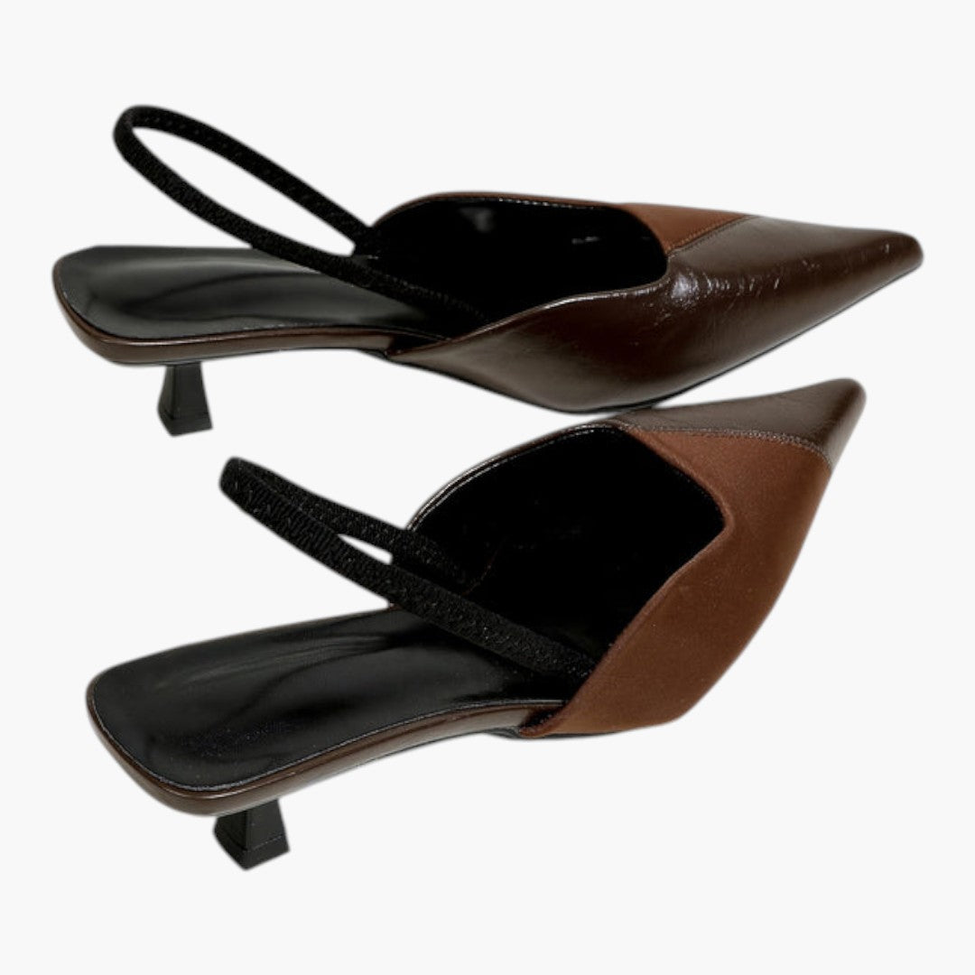 Sandales Femme avec Talon Moyen et Fermeture Sans Lacets