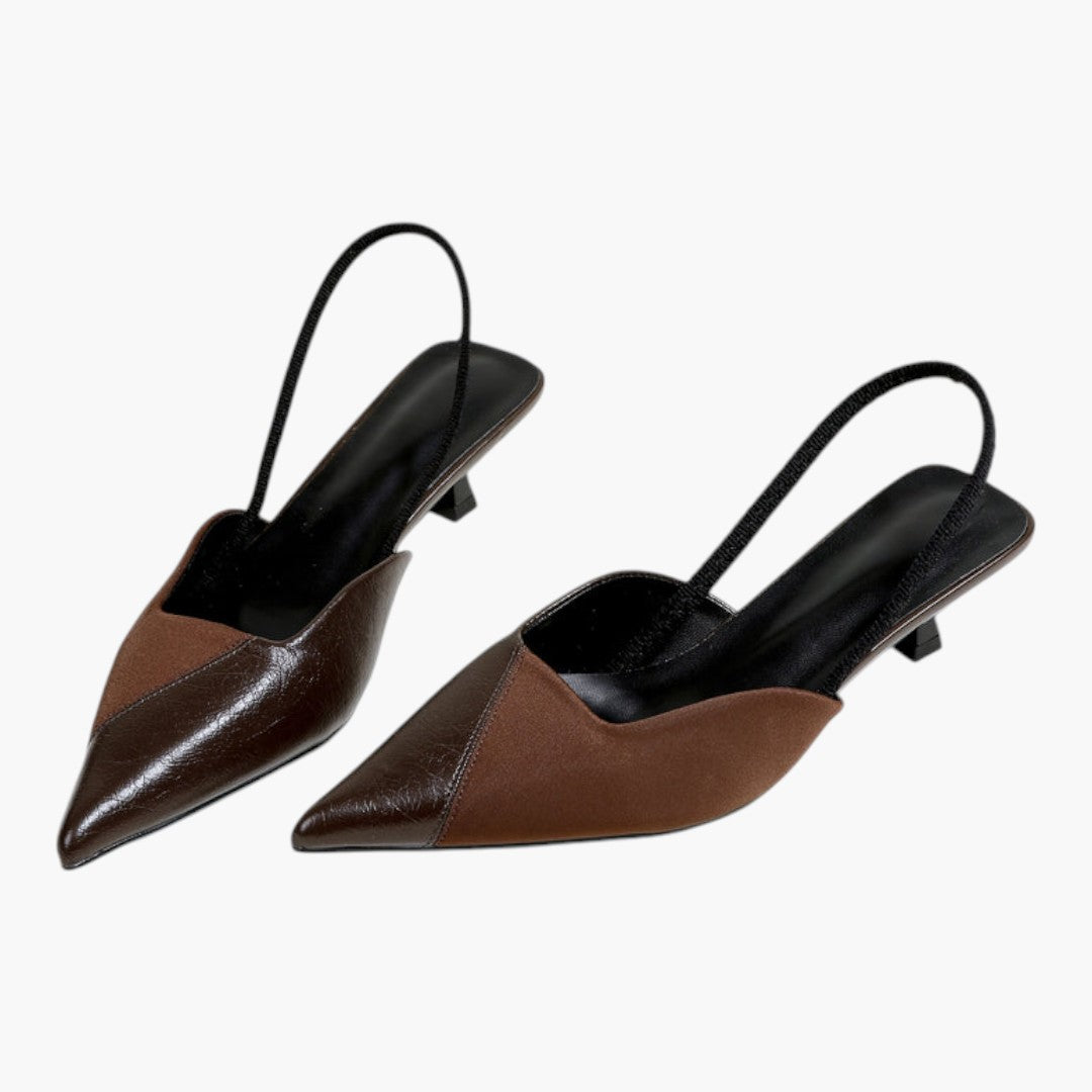 Sandales Femme avec Talon Moyen et Fermeture Sans Lacets