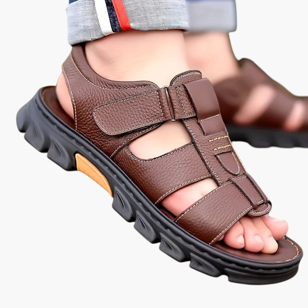 Herren Sandalen mit Gummisohlen und offenem Zehenbereich