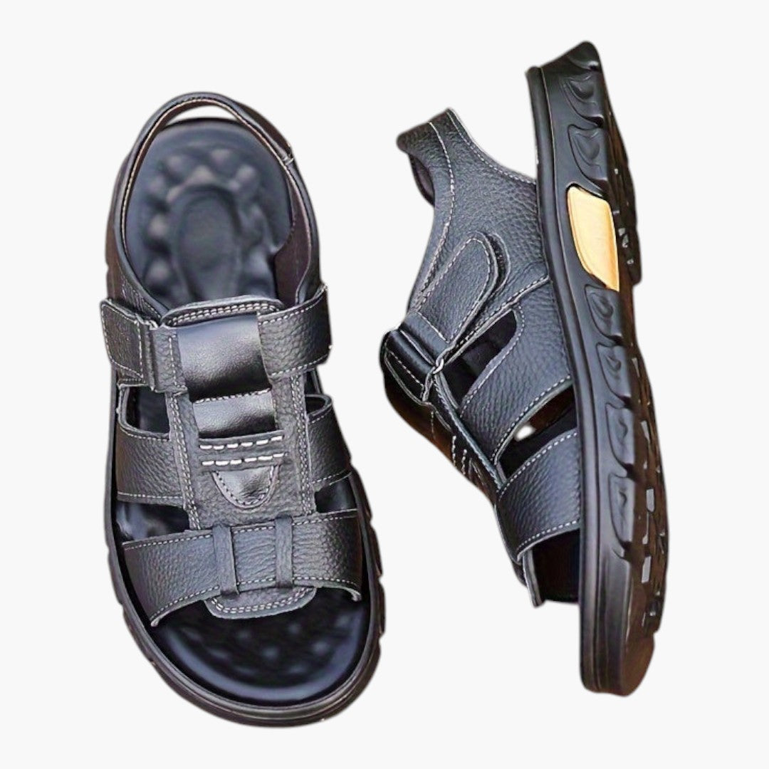 Herren Sandalen mit Gummisohlen und offenem Zehenbereich