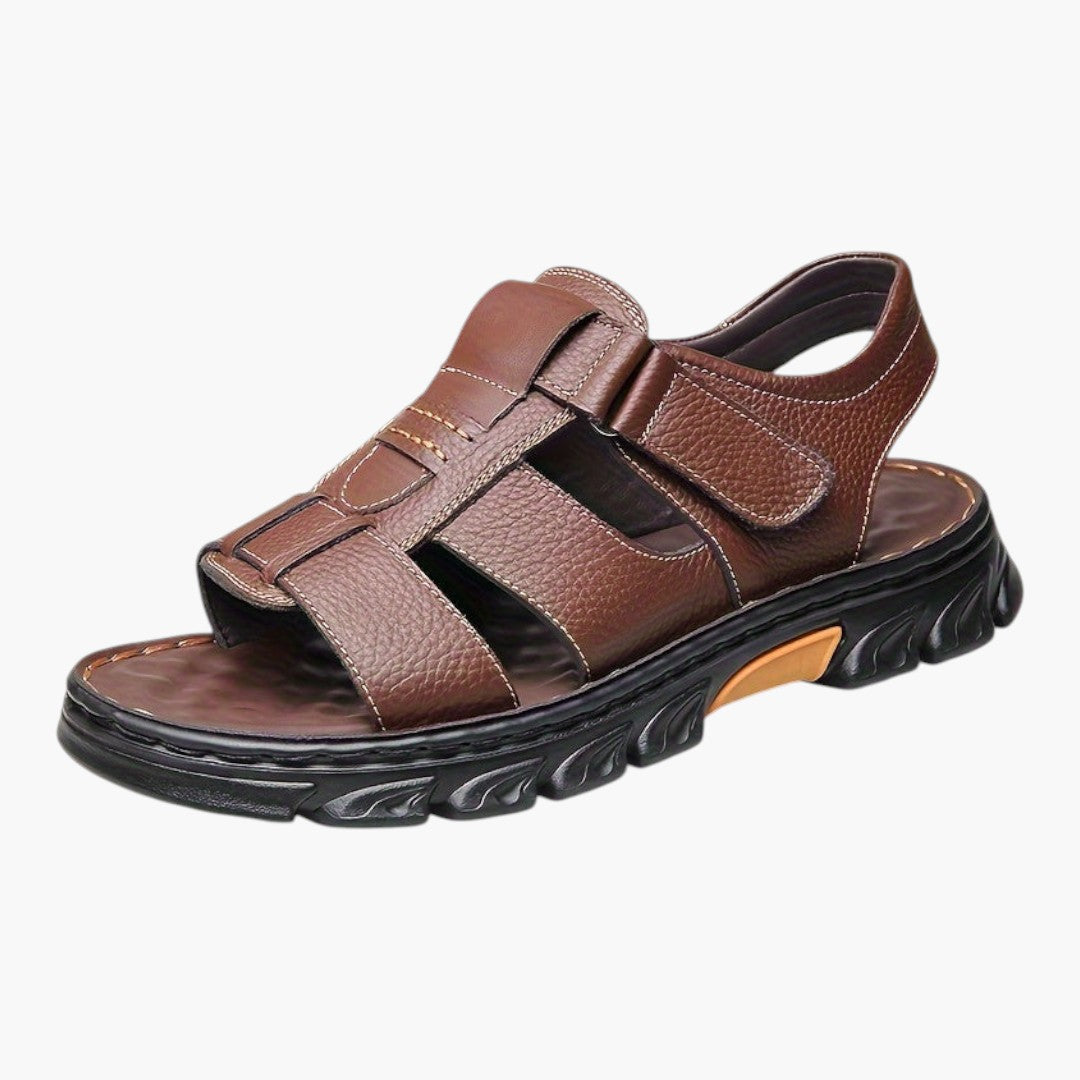 Herren Sandalen mit Gummisohlen und offenem Zehenbereich