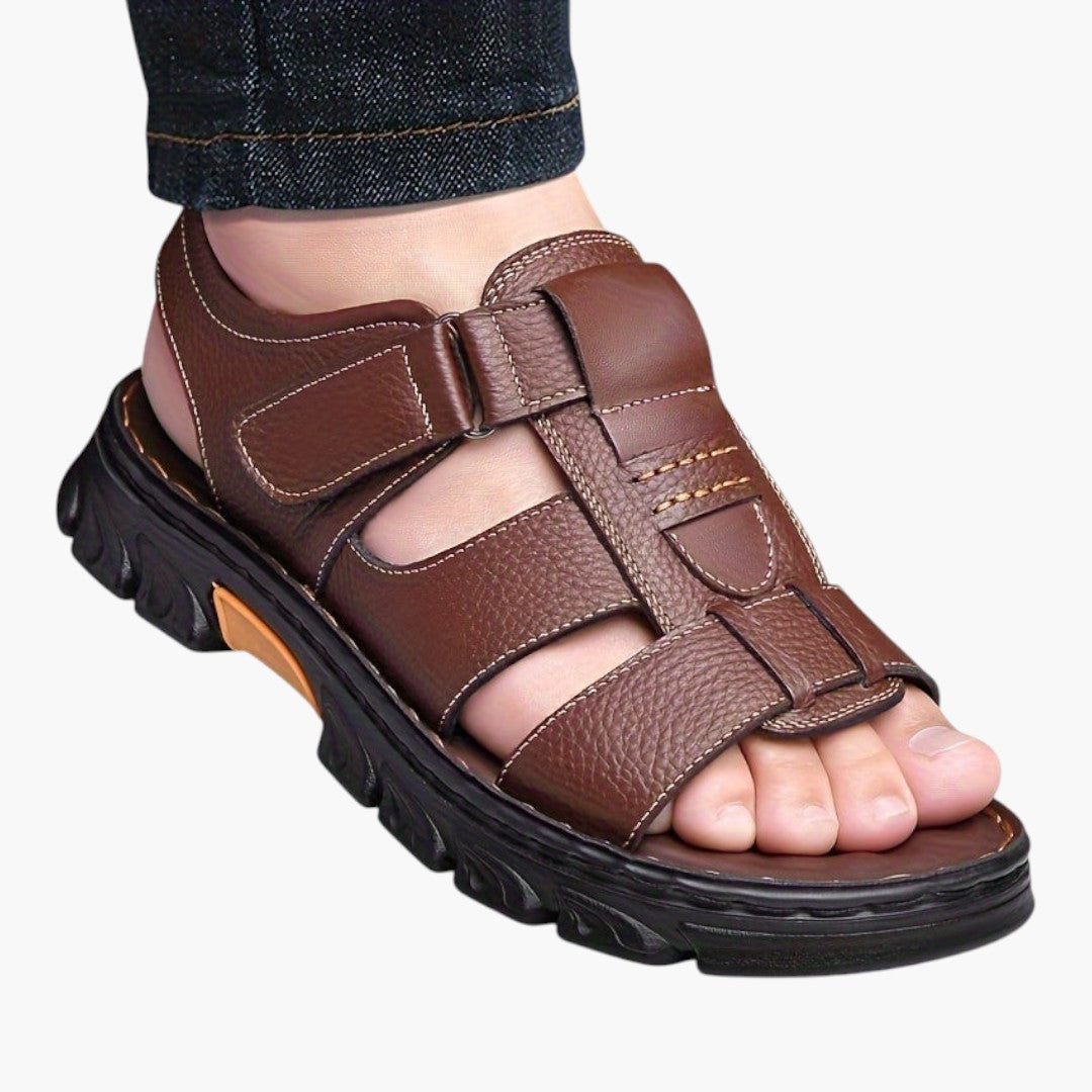 Herren Sandalen mit Gummisohlen und offenem Zehenbereich