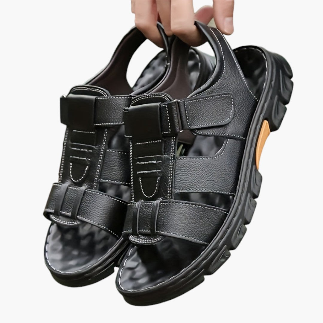 Herren Sandalen mit Gummisohlen und offenem Zehenbereich