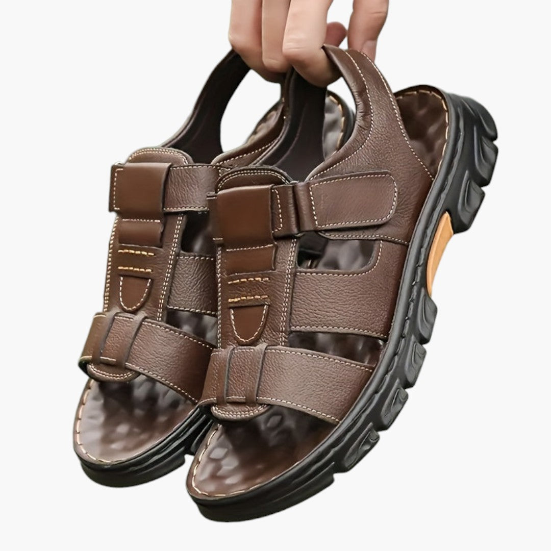 Herren Sandalen mit Gummisohlen und offenem Zehenbereich