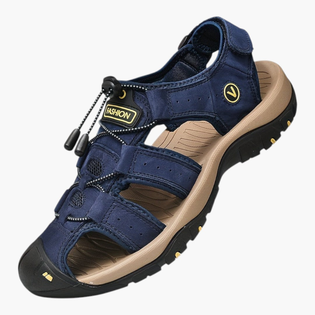 Sandales Homme avec Bout Fermé et Fermeture Ajustable