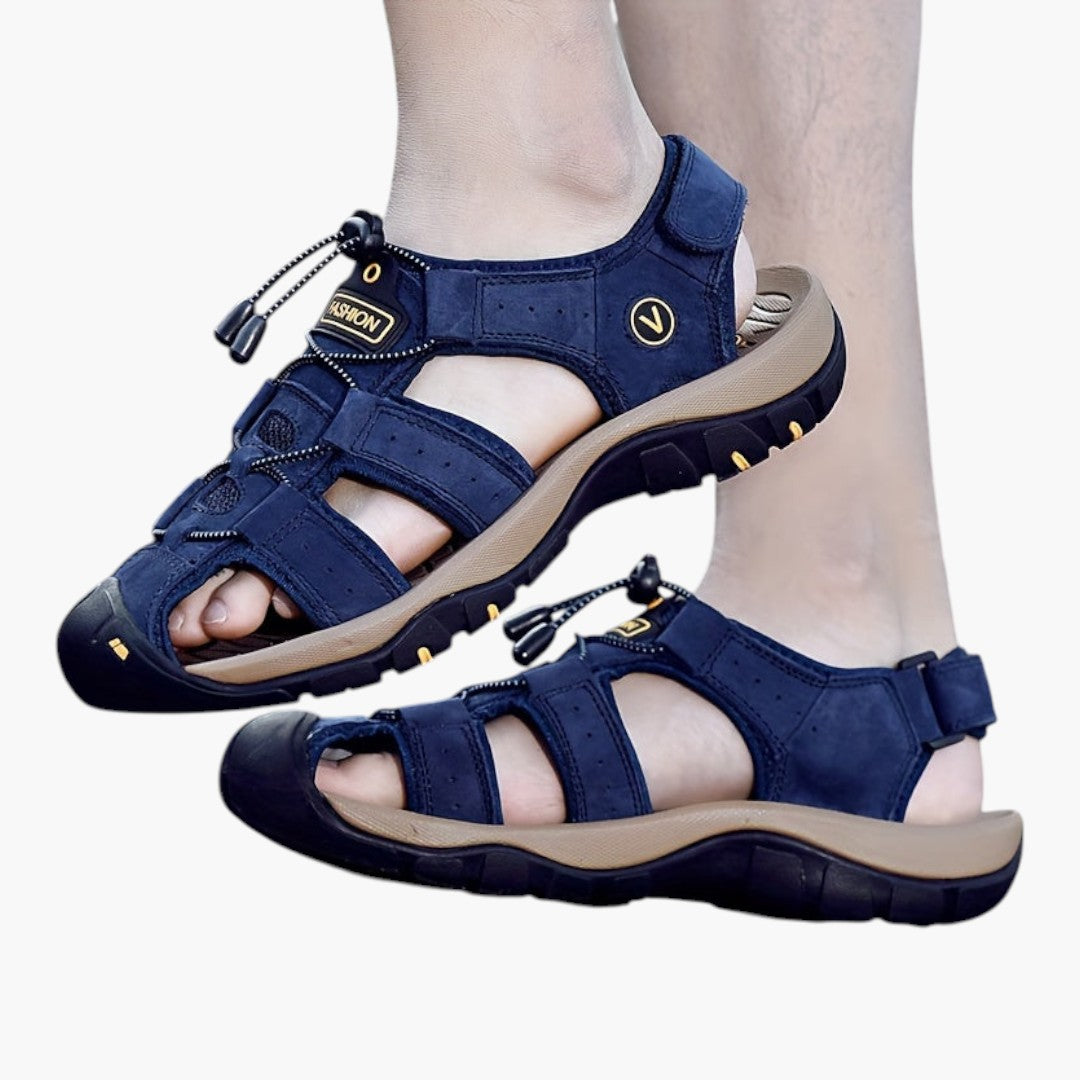 Sandales Homme avec Bout Fermé et Fermeture Ajustable