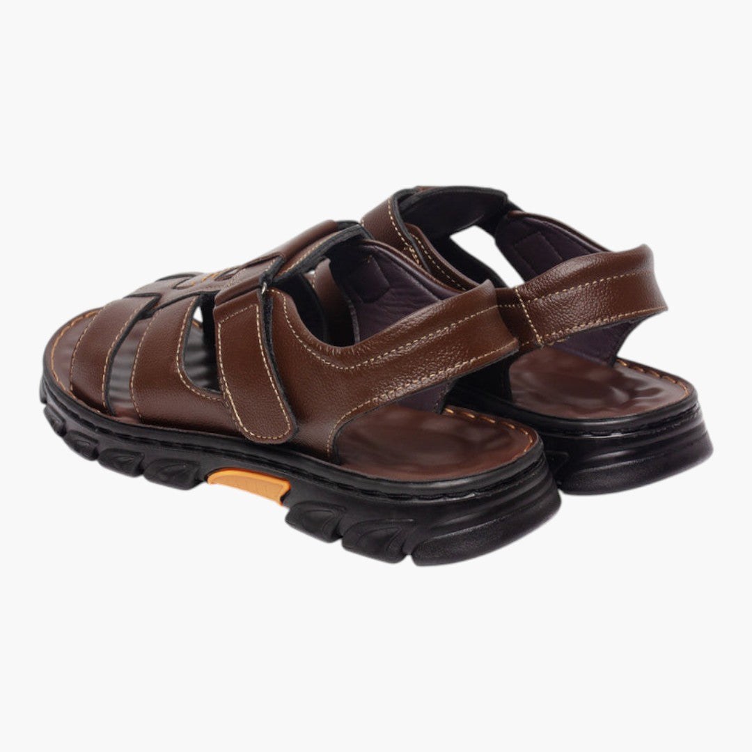 Sandales Homme avec Bout Ouvert et Fermeture Ajustable