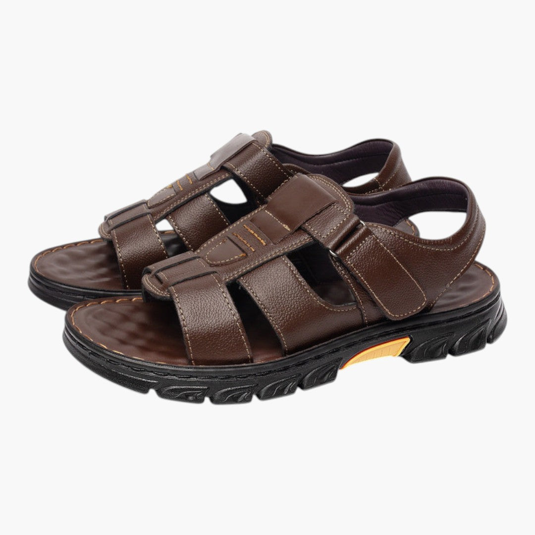 Sandales Homme avec Bout Ouvert et Fermeture Ajustable