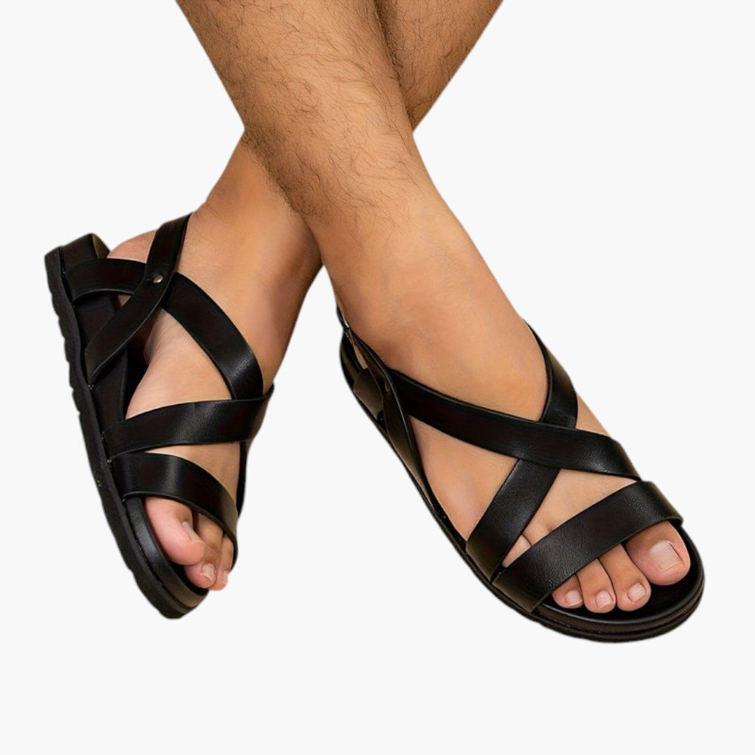 Men's Sandals with Back Strap and Thick Sole