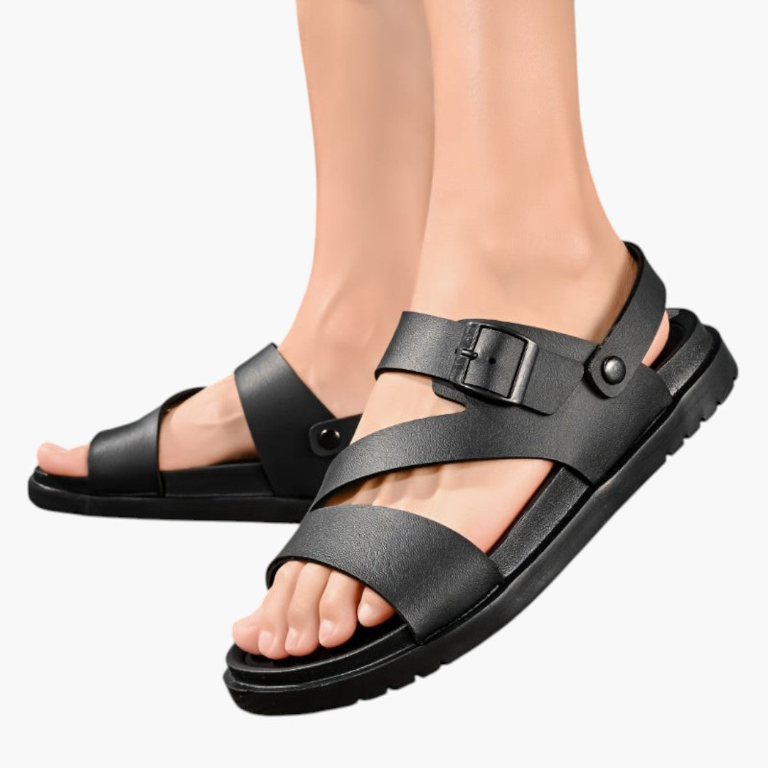 Sandales Homme avec Brides Croisées et Semelle Épaisse