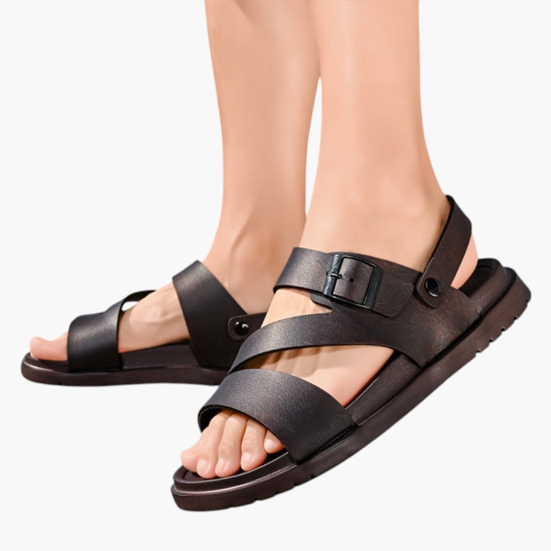 Sandales Homme avec Brides Croisées et Semelle Épaisse