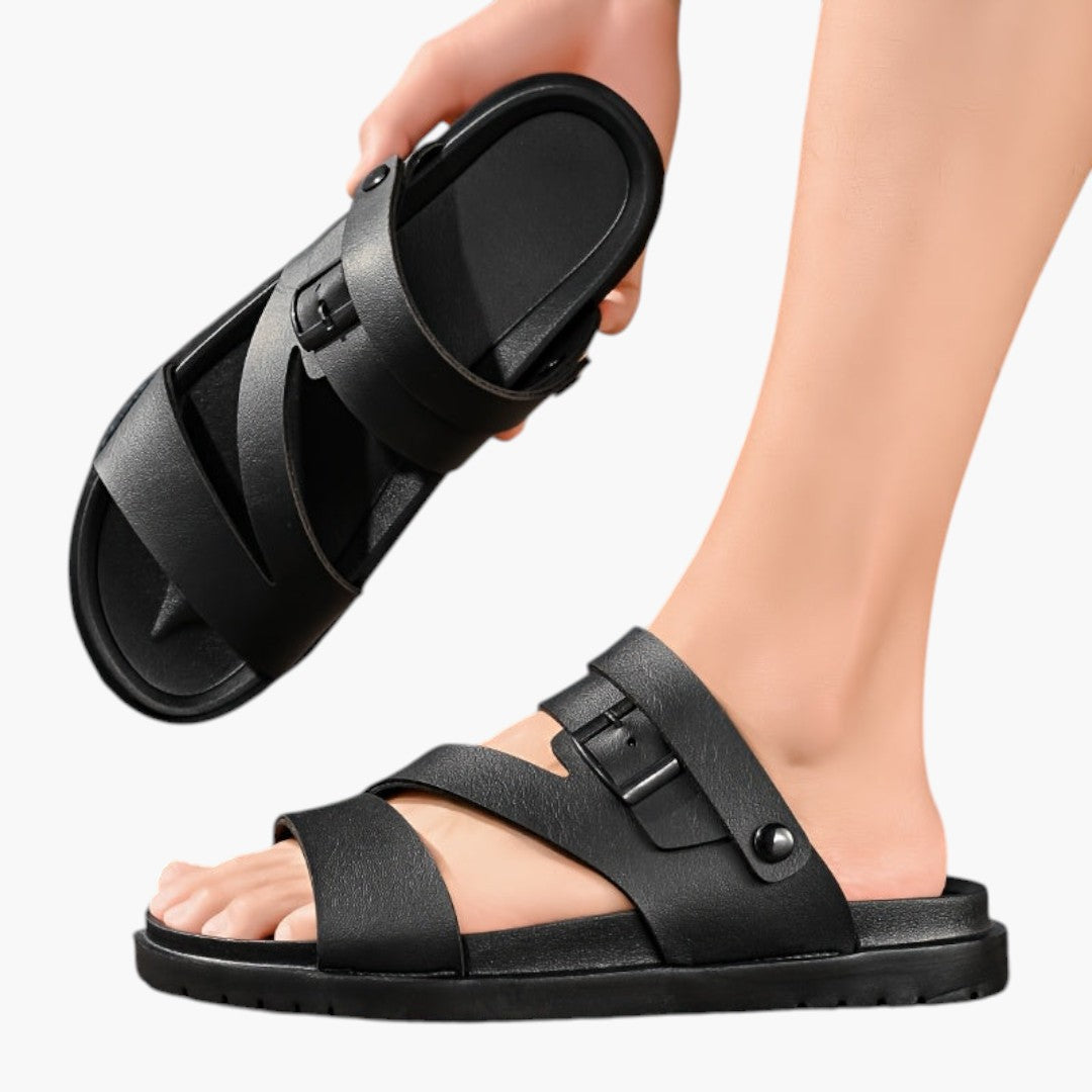 Sandales Homme avec Brides Croisées et Semelle Épaisse