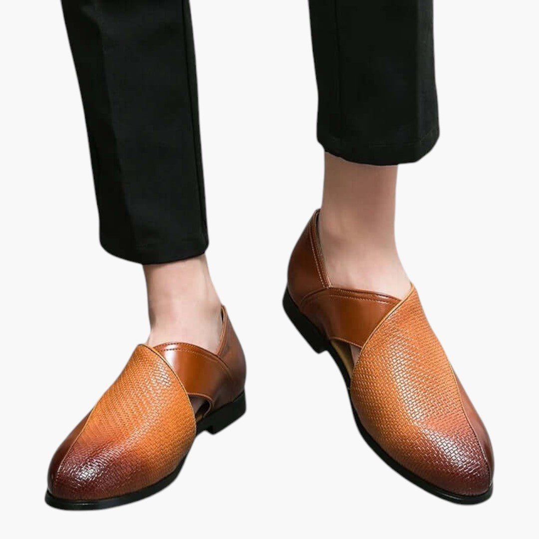 Sandales Homme avec Cuir et Semelle Antidérapante