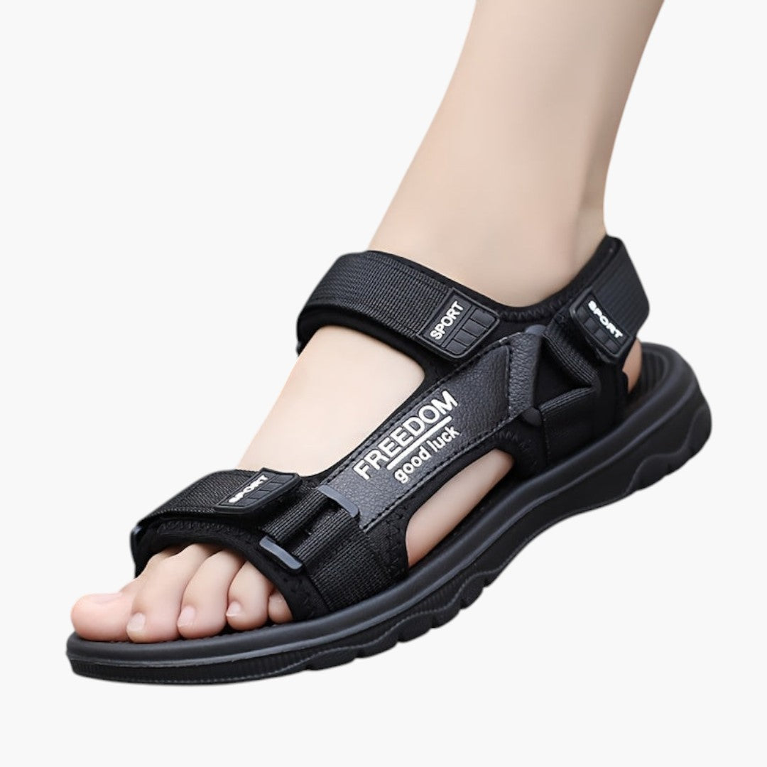 Sandales Homme avec Fermeture Ajustable et Semelle Épaisse