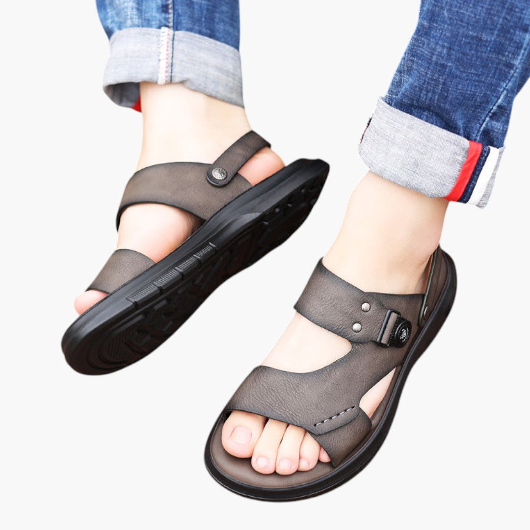 Sandales Homme avec Semelle Souple et Fermeture Sans Lacets