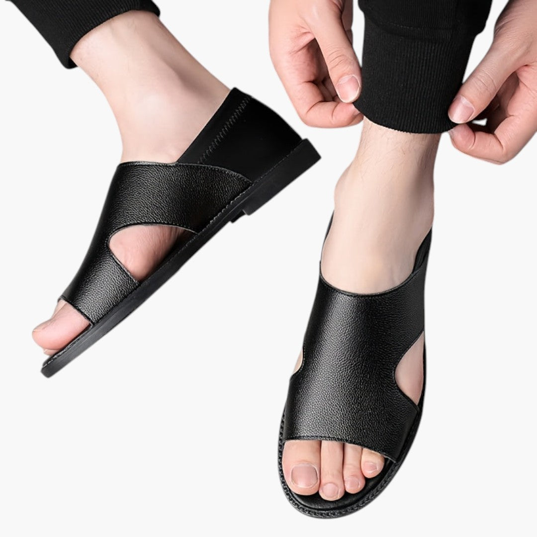 Sandales Respirantes Homme avec Fermeture Sans Lacets