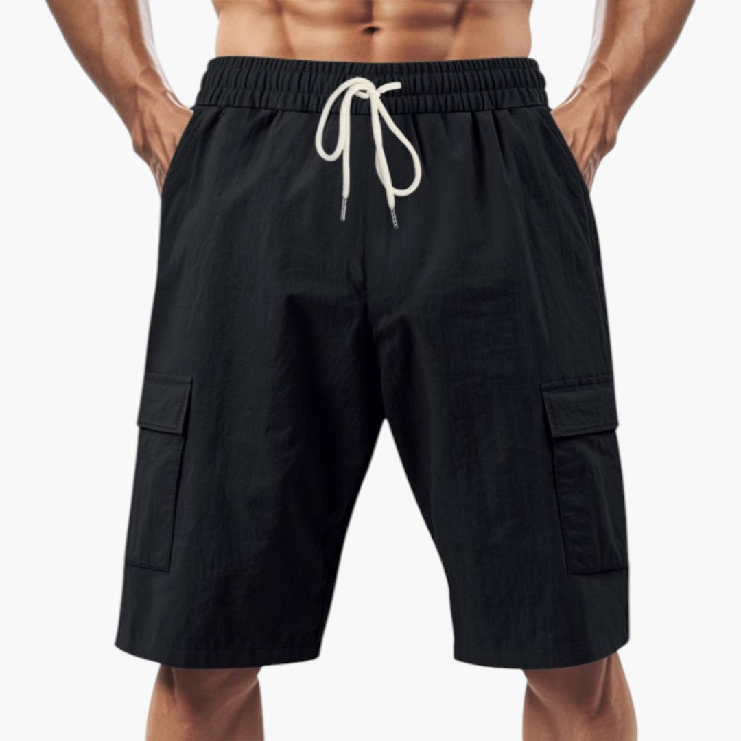 Pantaloncini Cargo Uomo con Coulisse e Tasche