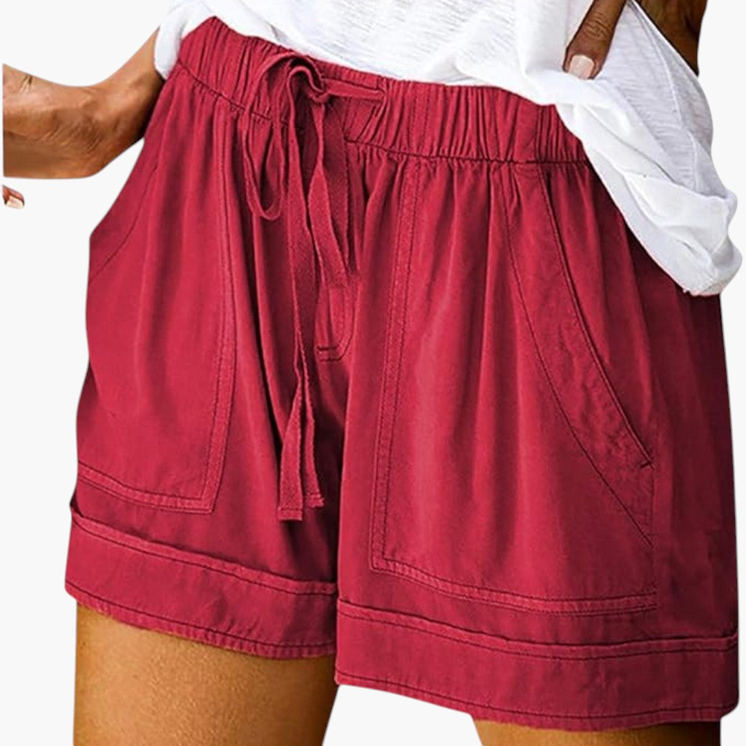 Shorts for Women with Drawstring Waist and Loose Fit